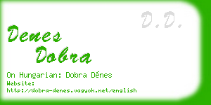 denes dobra business card