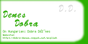 denes dobra business card